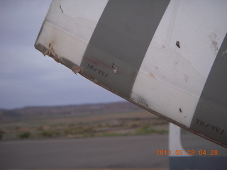 my propeller - dings on the tape, not on the metal
