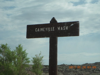 Caineville Wash Road - sign