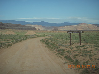 47 89u. Caineville Wash Road - Entering Cathedral Valley sign