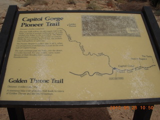 Capitol Reef National Park - scenic drive - sign