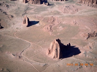 31 89v. aerial - Cathedral Valley - Temples of the Moon and Sun