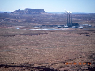 61 89v. aerial - near Page - coal plant