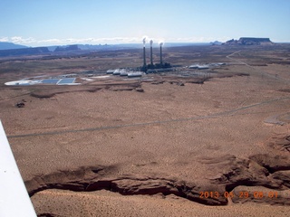 aerial - near Page - coal plant