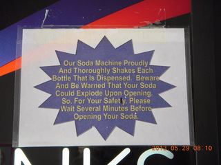 64 89v. soda machine sign at Classic Aviation