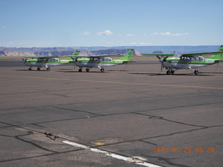 65 89v. green and white airplanes at Page Airport (PGA)