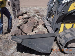 Negrito work party - picking up rocks