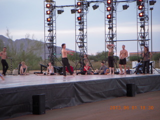 ballet dancers warming up for Topia