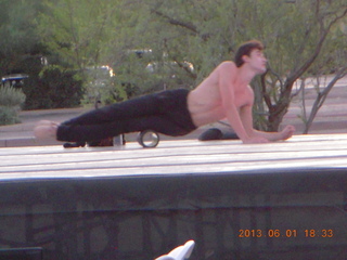 ballet dancers warming up for Topia