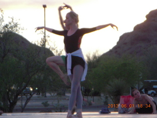 ballet dancers warming up for Topia