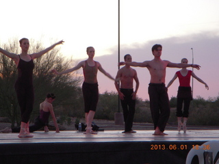 ballet dancers warming up for Topia