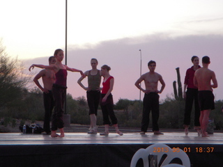 ballet dancers warming up for Topia
