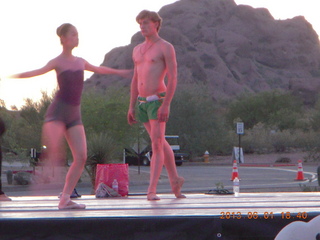 ballet dancers warming up for Topia