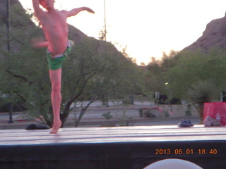 ballet dancers warming up for Topia