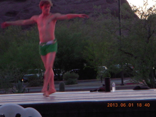 ballet dancers warming up for Topia