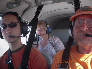 433 8af. Mike and Linda and Adam flying in N8377W