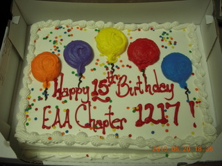 EAA Chapter 1217 fifteen-year cake