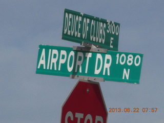 51 8an. Airport Road sign at Show Low