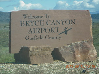 Bryce Canyon Airport sign