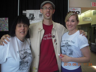 Sedona Airport fly and drive celebration - Flight Over Time Lindberg exhibit - Nova's mom, Nova, Hannah