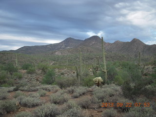 Harrah Pass drive - bicyclist