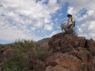 Elephant Mountain hike - Beth on top