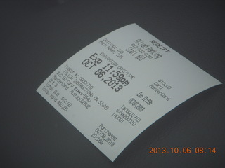 20 8e6. parking receipt