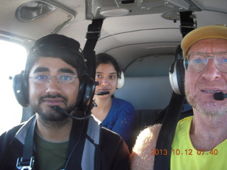 Div, Swati, and Adam flying in N8377W