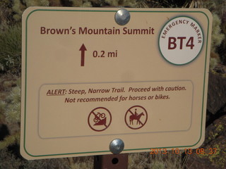 Brown's Ranch run - sign