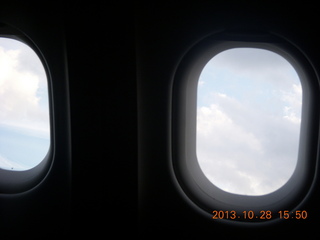 clouds out the airliner window