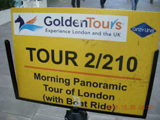 London tour sign