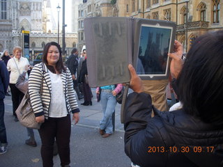 London tour - people taking a picture of Westminster Abbey