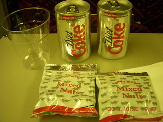 flight to Nairobi - Diet Coke cans