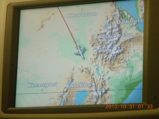 2 8ex. flight to Nairobi display