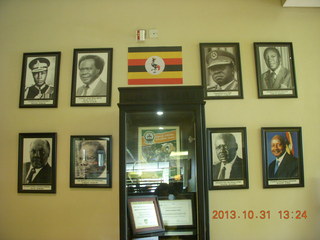 102 8ex. Uganda - Kampala - Sheraton hotel - wall of presidents