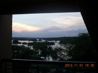 219 8f1. Uganda - Chobe Sarari Lodge - evening view of the Nile River