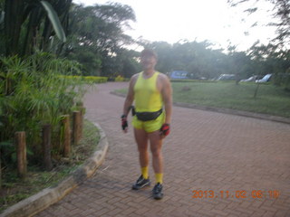 2 8f2. Uganda - Chobe Safari Lodge - Adam after running