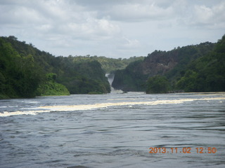 200 8f2. Uganda - Murcheson Falls National Park boat ride - Mucheson Falls