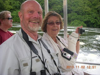 208 8f2. Uganda - Murcheson Falls National Park boat ride - Steve and Pamala