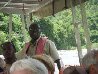 230 8f2. Uganda - Murcheson Falls National Park boat ride - our guide