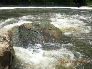 Uganda - Murcheson Falls National Park boat ride - whitewater on rocks