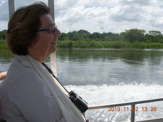 244 8f2. Uganda - Murcheson Falls National Park boat ride - Pamela