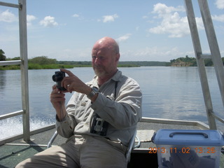 245 8f2. Uganda - Murcheson Falls National Park boat ride - Pamela