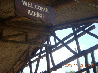 266 8f2. Uganda - Murcheson Falls National Park - welcome sign