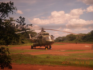 29 8f3. Uganda - Chobe Safari Lodge - President Museveni's helicoptor