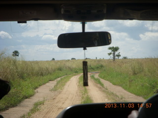 Uganda - drive to eclipse - stopping for petrol