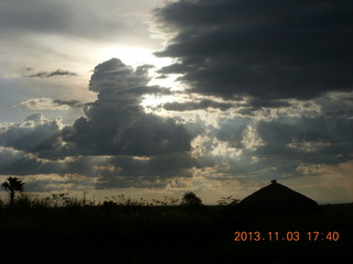 207 8f3. Uganda - eclipse site - clouds