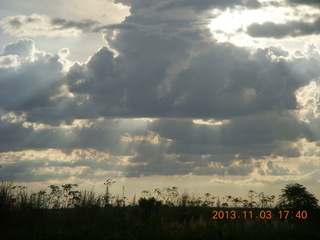 Uganda - driving back from eclipse - clouds