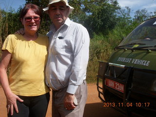25 8f4. Uganda - drive to chimpanzee park - Deborah and Dave