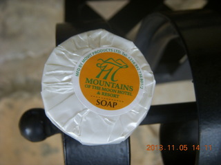 99 8f5. Uganda - Mountain of the Moon hotel - soap