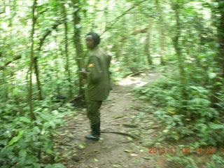 176 8f6. Uganda - Primate Lodge Kabile chimpanzee park - our guide